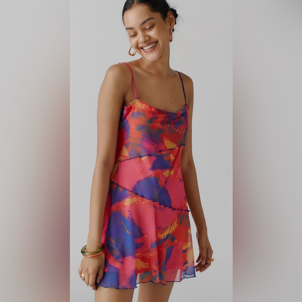 Women's Urban Outfitters Moxie Mesh Mini Slip Dress - XS